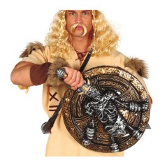 Escudo vikingo o medieval con espada