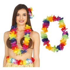 Collar hawaiano multicolor barato para fiesta-El Informal Santander