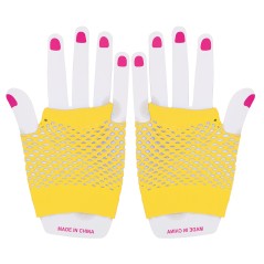 Guantes malla amarillo rejilla cortos 11 cm-El Informal Santander