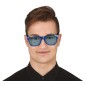 Gafas pasta azules con cristales azules