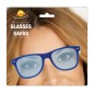 Gafas pasta azules con cristales azules