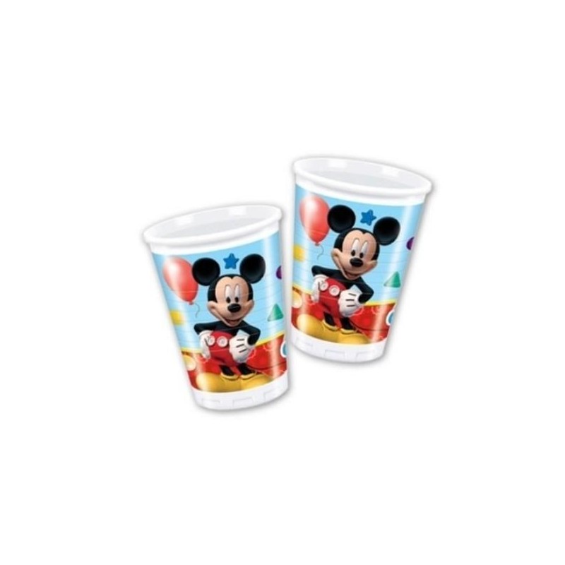 Vasos Mickey mouse para cumpleaños 8 uds 200 ml