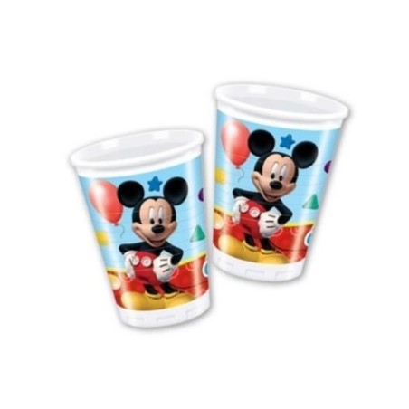 Vasos Mickey mouse para cumpleaños 8 uds 200 ml