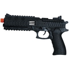 Pistola policia 28 cm negra juguete-El Informal Santander