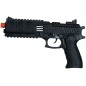 Pistola policia 28 cm negra juguete