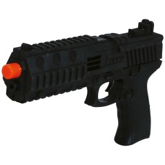 Pistola policia 28 cm negra juguete-El Informal Santander
