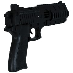 Pistola policia 28 cm negra juguete-El Informal Santander