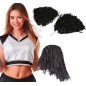 Pom pom negros 2 unidades 80 gr animadora