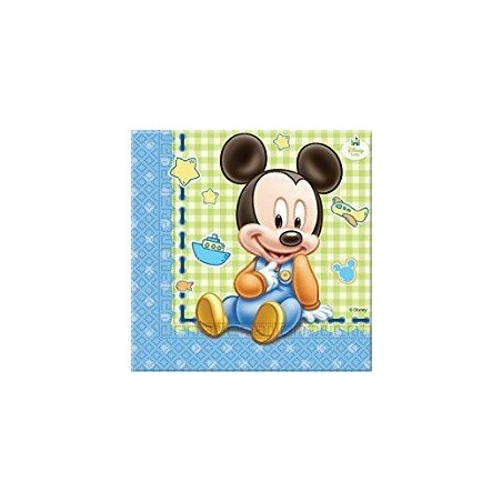 Servilletas Mickey mouse bebe 20 unid. 33 x 33 cm