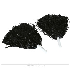 Pom pom negros 2 unidades 80 gr animadora-El Informal Santander