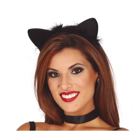Diadema gatita negra orejas gato negras