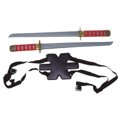 Porta espadas para la espalda ninja samurai con 2 espadas-El Informal Santander