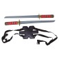 Porta espadas para la espalda ninja samurai con 2 espadas