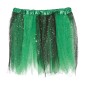 Tutu infantil bruja negro y verde con brillantina para niña 30 cm