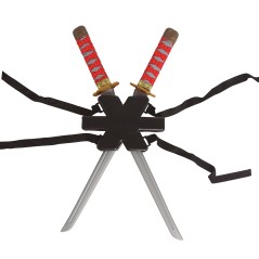 Porta espadas para la espalda ninja samurai con 2 espadas-El Informal Santander