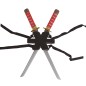 Porta espadas para la espalda ninja samurai con 2 espadas