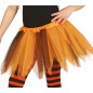 Tutu infantil brillante naranja y negro 30 cm infantil