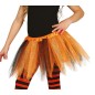 Tutu infantil brillante naranja y negro 30 cm infantil