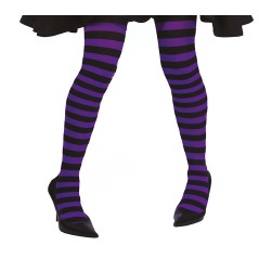 Pantys rayas moradas y negras bruja adulto-El Informal Santander