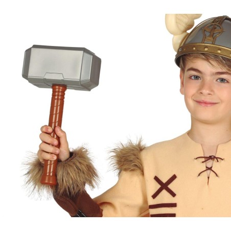 Martillo dios vikingo de 29 cm para niño thor
