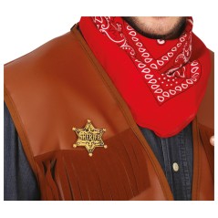 Estrella de Sheriff metalica dorada