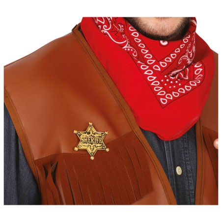 Estrella de Sheriff metalica dorada