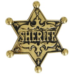 Estrella de Sheriff metalica dorada-El Informal Santander