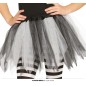 Tutu infantil brillante blanco y negro 30 cm infantil
