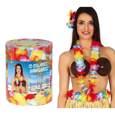 Collares hawaianos multicolor pack 25 unidades-El Informal Santander
