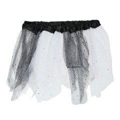 Tutu infantil brillante blanco y negro 30 cm infantil-El Informal Santander