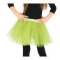 Tutu infantil verde con brillantina para niña 30 cm