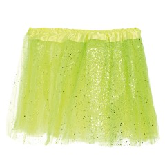Tutu infantil verde con brillantina para niña 30 cm-El Informal Santander