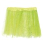 Tutu infantil verde con brillantina para niña 30 cm