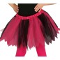 Tutu infantil brillante rosa y negro 30 cm infantil