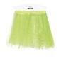 Tutu infantil verde con brillantina para niña 30 cm