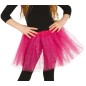 Tutu infantil rosa con brillantina para niña 30 cm