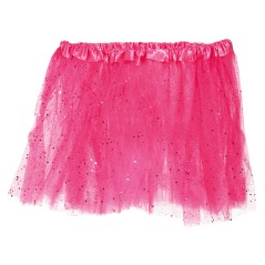 Tutu infantil rosa con brillantina para niña 30 cm-El Informal Santander