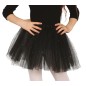 Tutu infantil negro con brillantina para niña 30 cm