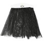 Tutu infantil negro con brillantina para niña 30 cm