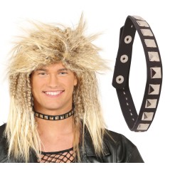 Collar rokero negro con metal punkie 44 cm-El Informal Santander