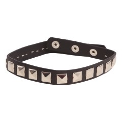 Collar rokero negro con metal punkie 44 cm-El Informal Santander