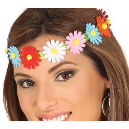 Diadema hippie margaritas de colores cinta pelo-El Informal Santander