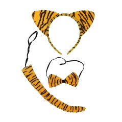 Conjunto tigre 3 piezas diadema cola pajarita-El Informal Santander
