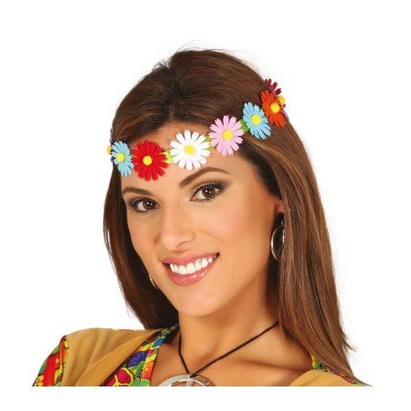 Diadema hippie margaritas de colores cinta pelo