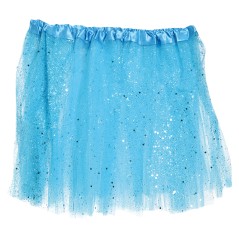 Tutu infantil azul con brillantina para niña 30 cm-El Informal Santander