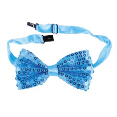 Pajarita azul cielo lentejuelas 12 cm-El Informal Santander
