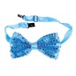 Pajarita azul cielo lentejuelas 12 cm