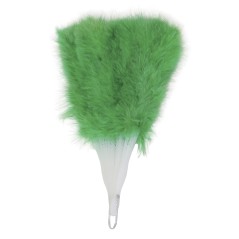 Abanico plumas verde 16 palas-El Informal Santander