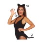 Conjunto gatita 3 piezas diadema cola pajarita