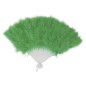 Abanico plumas verde 16 palas